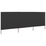 vidaXL Paravent 3 panneaux Tissu 400 x 80 cm Anthracite