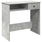 vidaXL Bureau Gris béton 80x40x75 cm Aggloméré