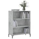 vidaXL Bibliothèque gris béton 69 5x32 5x90 cm bois d'ingénierie