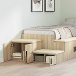 vidaXL Armoire de rangement 2 Pièces Chêne Sonoma 108 x 41 x 40 cm