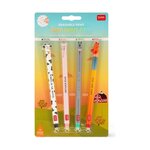 Legami EPSET0016 - Set de 4 Stylos à Encre Gel Effaçable Farm Sweet Farm