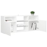 vidaXL Meuble TV avec lumières LED blanc 120x30x50 cm