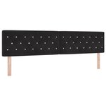 Lit à ressort vidaXL avec matelas et LED Noir 200x200 cm Velours