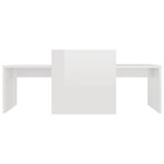 vidaXL Ensemble de table basse Blanc brillant Bois d’ingénierie