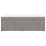 vidaXL Sommier à lattes de lit avec matelas Taupe 90x200 cm Tissu