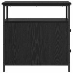 vidaXL Cabinet de chevet avec tiroir 2 Pièces Chêne noir 30 x 60 x 60 cm