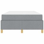vidaXL Cadre de lit avec matelas Gris clair 120 x 200 cm tissu