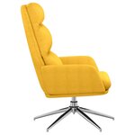 vidaXL Chaise de relaxation Jaune moutarde Tissu