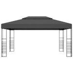 vidaXL Tonnelle avec guirlande lumineuse à LED 3x4 m Anthracite