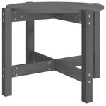 vidaXL Table basse Gris Ø 62 5x45 cm Bois massif de pin