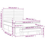vidaXL Sommier à lattes de lit avec matelas Marron foncé 140x200 cm