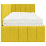 vidaXL Cadre de lit d'angle avec matelas Jaune 80 x 200 cm Velours