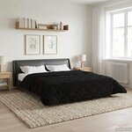 vidaXL Duvet d'été simple Matelassé Noir 220 x 240 cm
