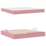 vidaXL Lit avec rangement et matelas Rose 200 x 200 cm Velours