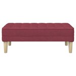 vidaXL banc Rouge bordeaux 113 x 57 x 39 cm tissu