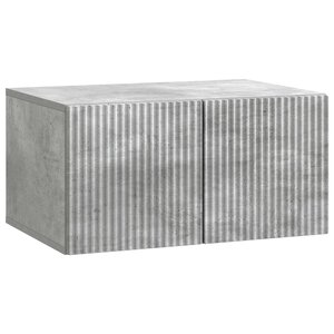 vidaXL Meuble TV mural Gris béton 59 5 x 41 x 30 cm Bois d'ingénierie