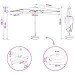 vidaXL Parasol de jardin 200 x 300 cm Polyester Rectangulaire