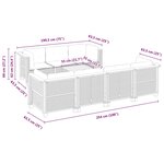 vidaXL Salon de jardin avec coussins 8 Pièces beige résine tressée