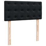 vidaXL Cadre de lit ottoman avec matelas noir 90x200 cm velours