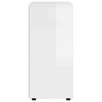 vidaXL Armoires de rangement 2 Pièces Blanc brillant 60 x 48 x 105 cm