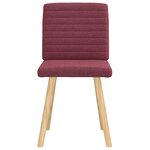 vidaXL Chaises à manger lot de 2 rouge bordeaux tissu