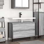 vidaXL Meuble de salle de bain lavabo tiroirs sonoma gris 90x34 5x60cm
