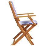 vidaXL Chaises de jardin pliantes lot de 6 tissu et bois massif