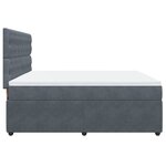 vidaXL Sommier à lattes de lit et matelas Gris foncé 200x200cm Velours