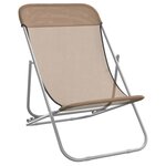 vidaXL Chaises plage pliantes lot de 2 textilène acier enduit poudre