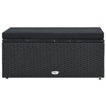 vidaXL Salon de jardin 5 Pièces avec coussins résine tressée noir