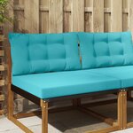 vidaXL Coussin de canapé d'extérieur 2 Pièces Turquoise Polyester