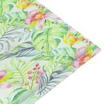 vidaXL Banc de jardin et coussin à motif de feuilles 112cm Teck massif