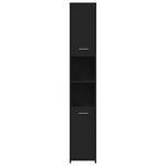 vidaXL Armoire de salle de bain Noir 30x30x183 5 cm Bois d'ingénierie