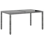 vidaXL Mobilier à dîner de jardin 5 Pièces Résine tressée Gris