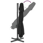 vidaXL Parasol cantilever à double toit Noir 300x300 cm