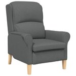 vidaXL Fauteuil moderne Gris foncé Tissu  Bois Moyen Durable Fauteuil