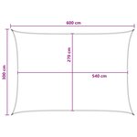 vidaXL Voile d'ombre Anthracite et blanc 3 x 6 m HDPE