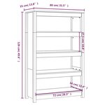 vidaXL Bibliothèque Marron miel 80x35x126 cm Bois de pin massif