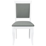 vidaXL Chaises à manger coussins 2 Pièces blanc bois massif caoutchouc