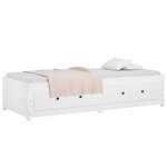 vidaXL Lit de jour sans matelas blanc 80x200 cm bois de pin massif
