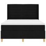 vidaXL Lit à ressorts avec matelas Noir 160 x 200 cm tissu