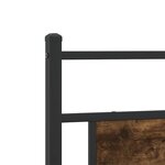 vidaXL Cadre de lit en métal sans matelas chêne fumé 200x200 cm