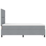 vidaXL Lit à Sommier Box avec Matelas Gris Clair Petit Double Tissu