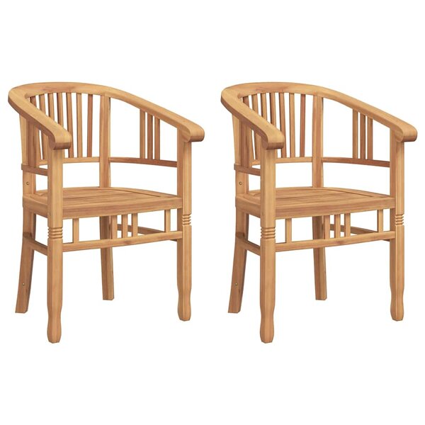 vidaXL Chaises de jardin 2 Pièces Marron 63 x 58 x 89 cm