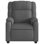 vidaXL Fauteuil de massage inclinable Gris foncé Tissu