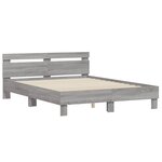 vidaXL Cadre de lit sans matelas sonoma gris 140x190 cm
