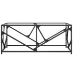 vidaXL Table basse avec dessus en verre transparent 98 5x50x41cm acier