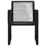 vidaXL Mobilier à dîner d'extérieur 7 Pièces Rotin PVC Noir