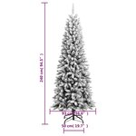vidaXL Sapin de Noël artificiel avec neige floquée 240 cm PVC et PE