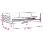 vidaXL Lit de repos noir 100x200 cm velours